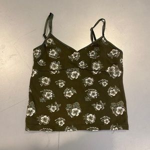Green floral Cami